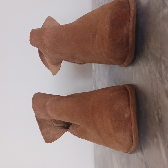 Dolce Vita Neutral Tan Suede Cleo Western Boho Whipstitch Ankle Booties Size 8.5 - Picture 4 of 9